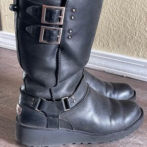 UGG Black Leather Boots